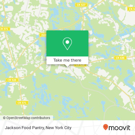Jackson Food Pantry map
