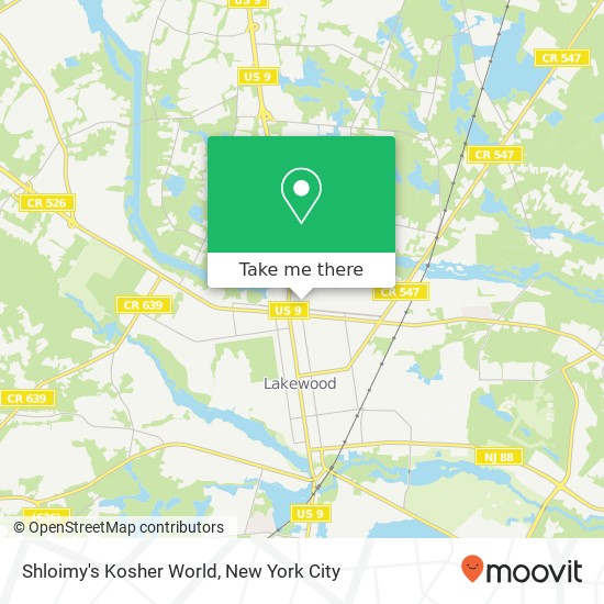 Mapa de Shloimy's Kosher World