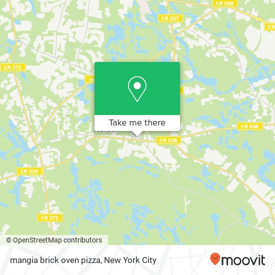 mangia brick oven pizza map