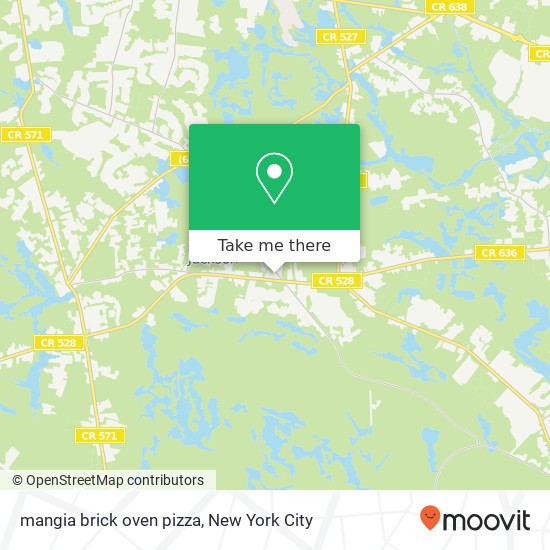 Mapa de mangia brick oven pizza