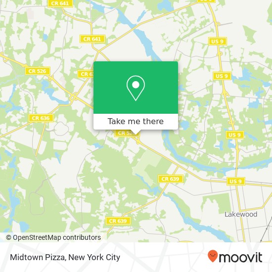 Mapa de Midtown Pizza