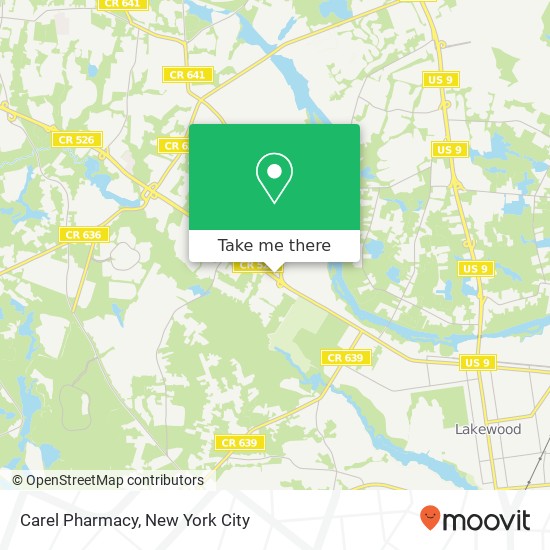 Mapa de Carel Pharmacy