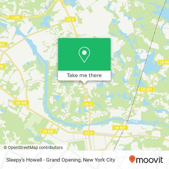 Mapa de Sleepy's Howell - Grand Opening