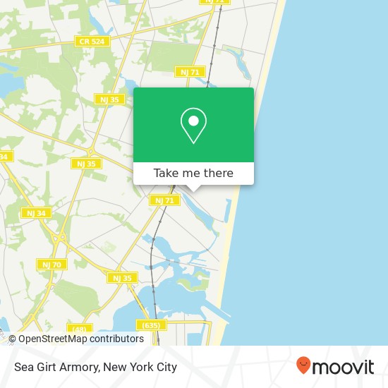 Sea Girt Armory map