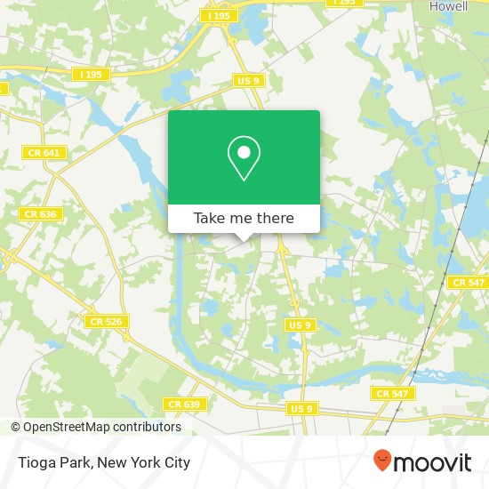 Tioga Park map