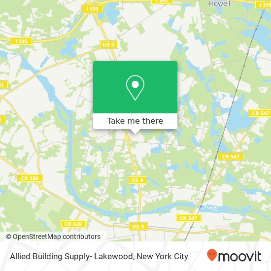 Mapa de Allied Building Supply- Lakewood