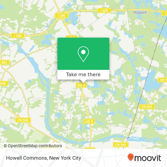 Howell Commons map