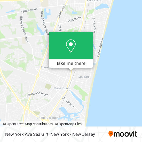 New York Ave Sea Girt map