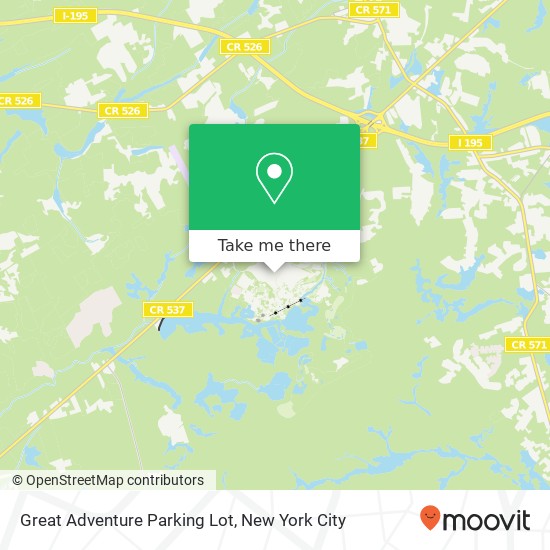 Great Adventure Parking Lot map