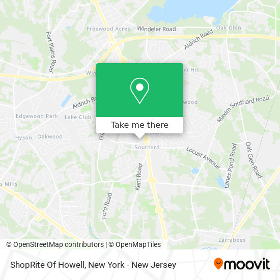 Mapa de ShopRite Of Howell