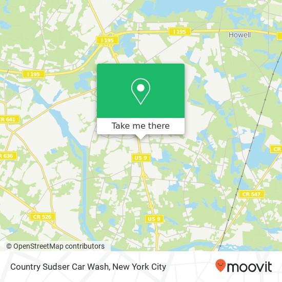 Country Sudser Car Wash map