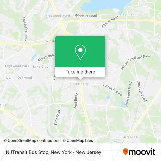 NJTransit Bus Stop map
