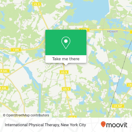 International Physical Therapy map