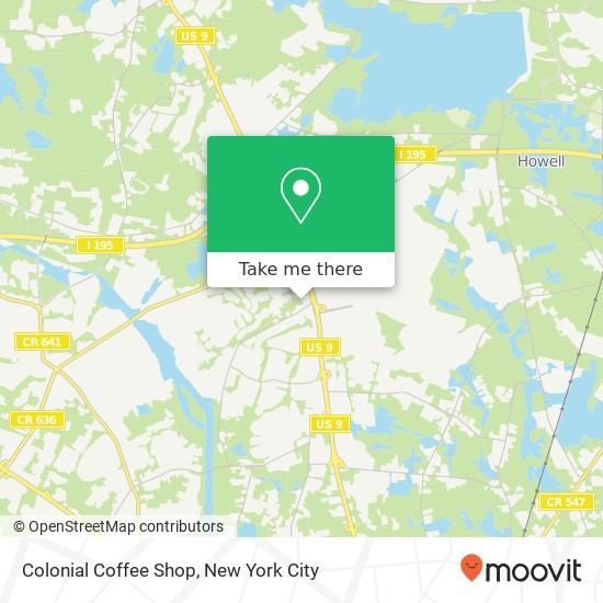 Mapa de Colonial Coffee Shop