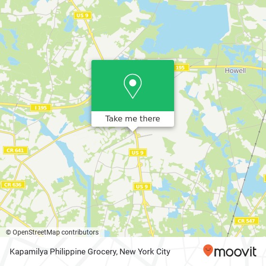 Mapa de Kapamilya Philippine Grocery