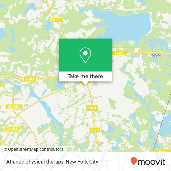 Atlantic physical therapy map