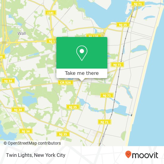 Twin Lights map