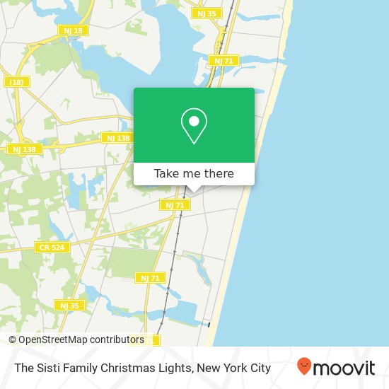 The Sisti Family Christmas Lights map