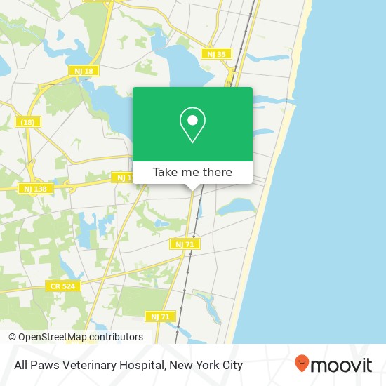 Mapa de All Paws Veterinary Hospital