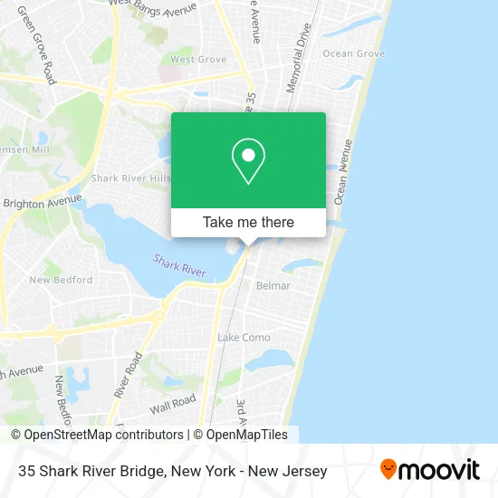 35 Shark River Bridge map
