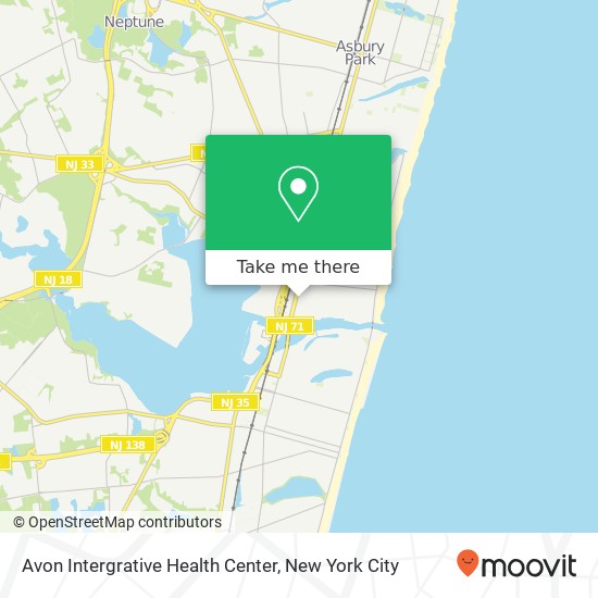 Avon Intergrative Health Center map