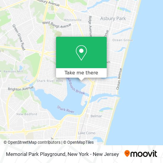 Memorial Park Playground map