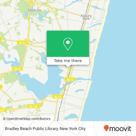 Bradley Beach Public Library map