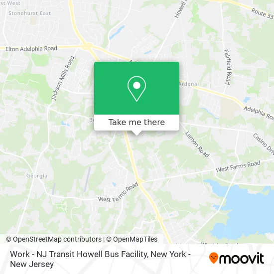 Work - NJ Transit Howell Bus Facility map