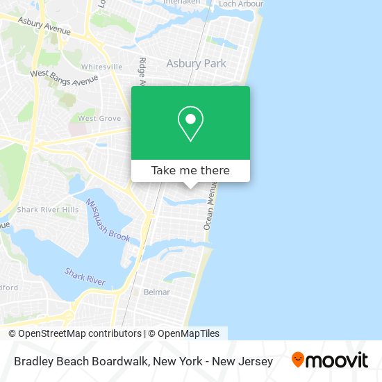 Bradley Beach Boardwalk map