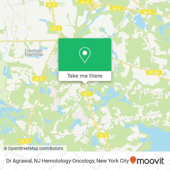 Dr Agrawal, NJ Hemotology-Oncology map