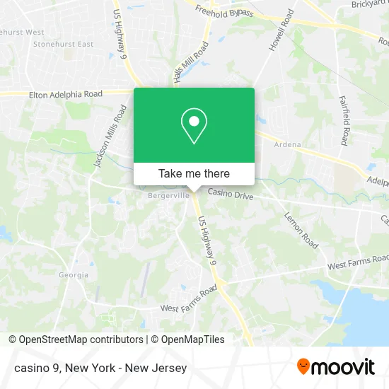 How to get to casino 9 in Howell, Nj by Bus or Subway?