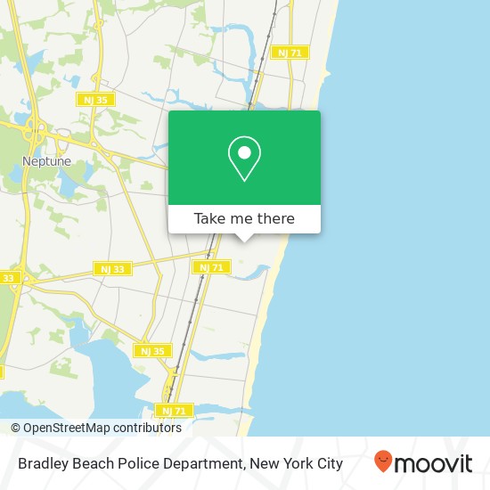 Bradley Beach Police Department map