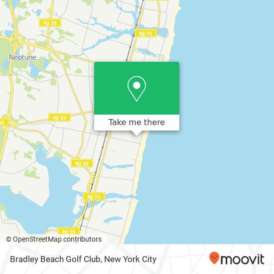 Bradley Beach Golf Club map