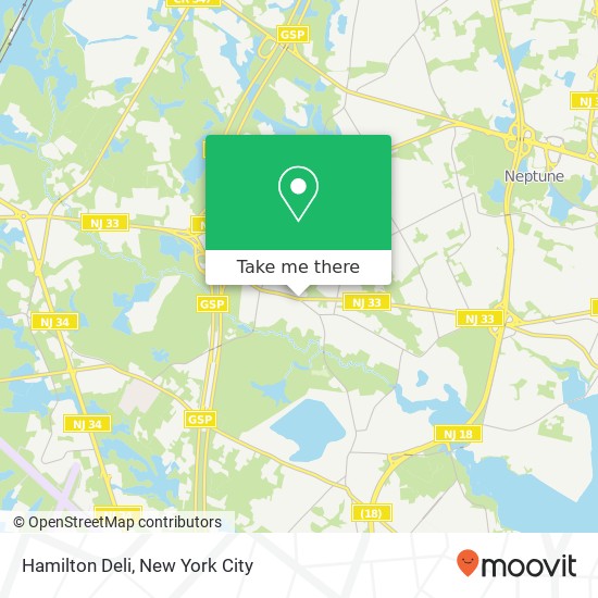 Hamilton Deli map