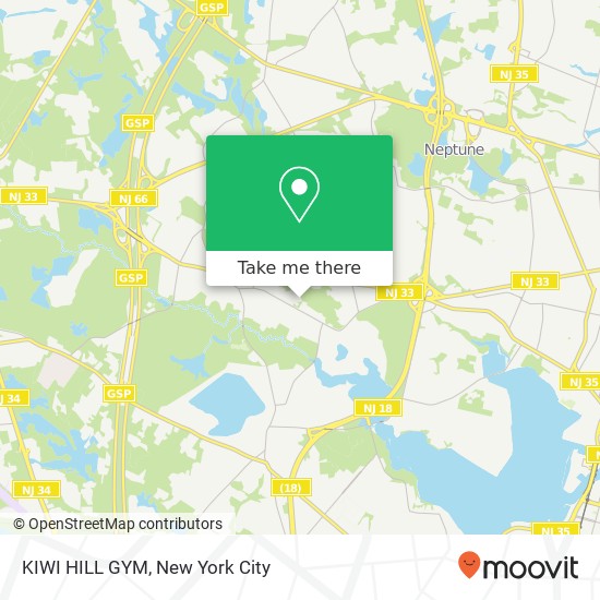 Mapa de KIWI HILL GYM