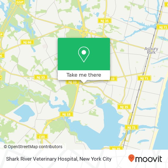 Mapa de Shark River Veterinary Hospital