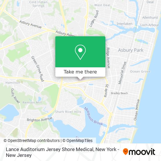 Mapa de Lance Auditorium Jersey Shore Medical