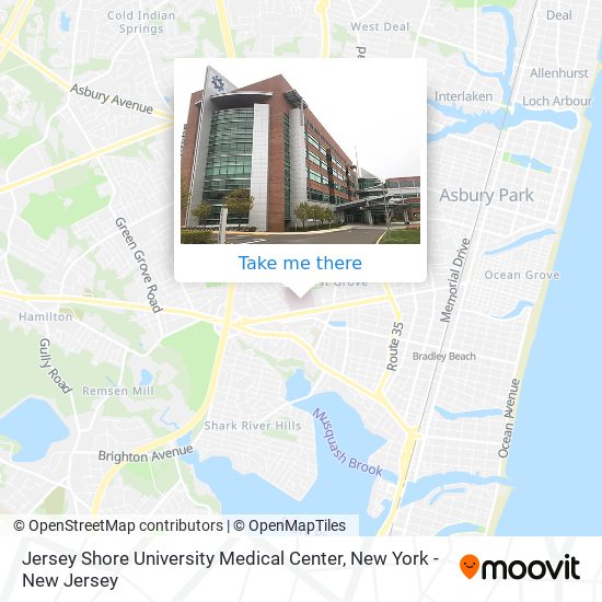 Mapa de Jersey Shore University Medical Center