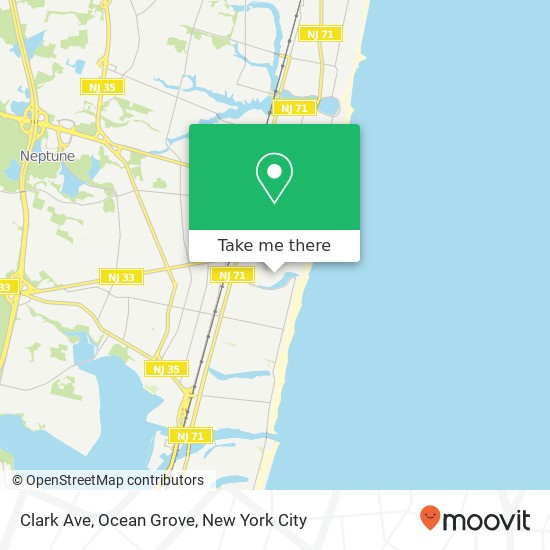 Mapa de Clark Ave, Ocean Grove