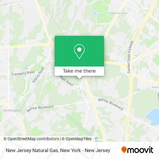 New Jersey Natural Gas map