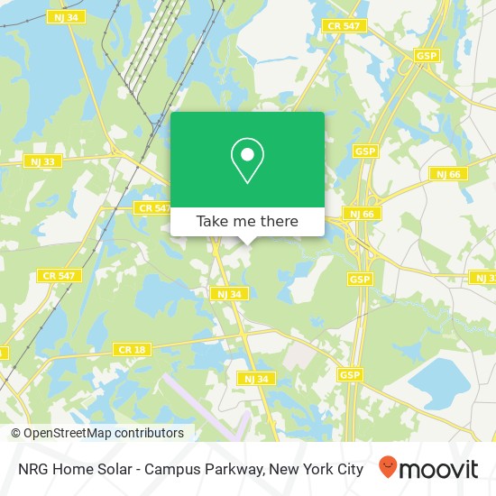 NRG Home Solar - Campus Parkway map