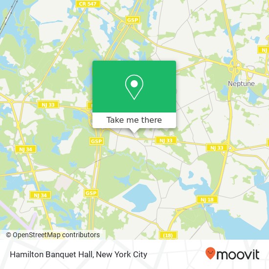 Mapa de Hamilton Banquet Hall