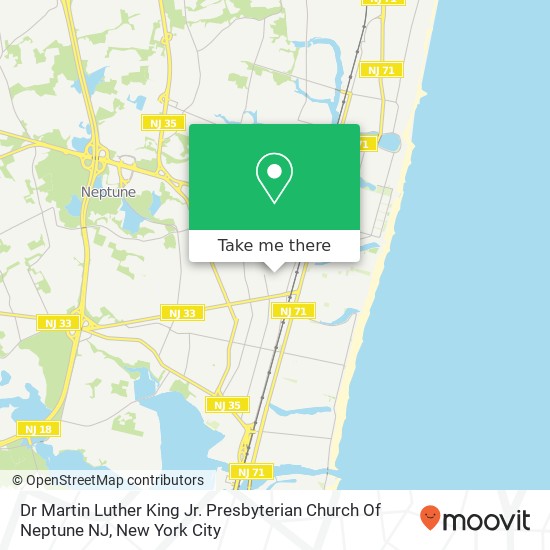 Dr Martin Luther King Jr. Presbyterian Church Of Neptune NJ map