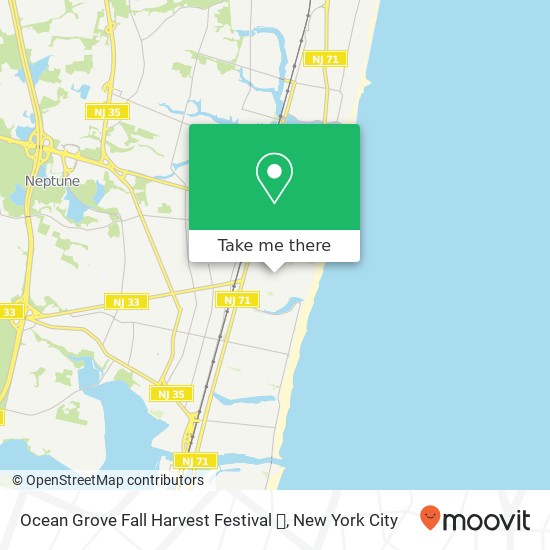 Mapa de Ocean Grove Fall Harvest Festival 🌈