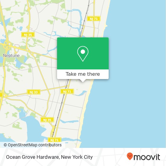 Ocean Grove Hardware map