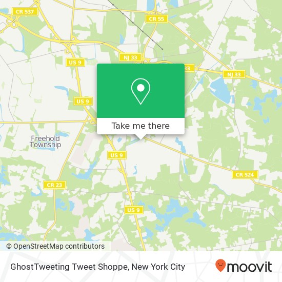 GhostTweeting Tweet Shoppe map