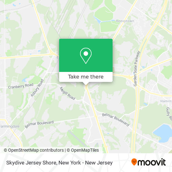 Skydive Jersey Shore map