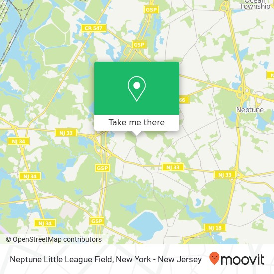 Mapa de Neptune Little League Field