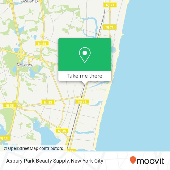 Mapa de Asbury Park Beauty Supply