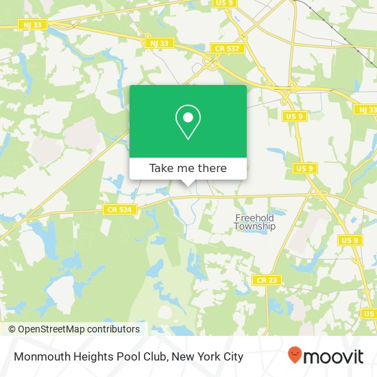 Mapa de Monmouth Heights Pool Club